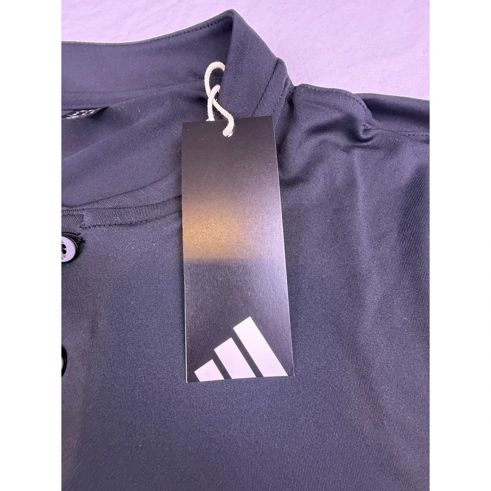 Adidas Polo Shirt Mens Medium Black NEW Ultimate Sport Golf Performance KE6511